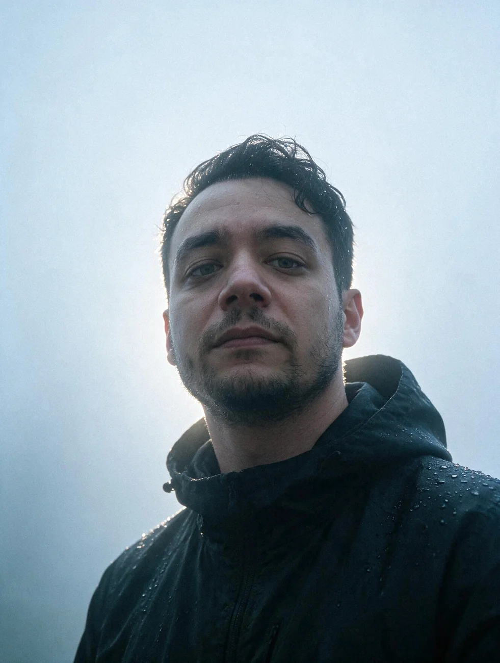 Portrait of Eren Çakır photographed in rainy weather